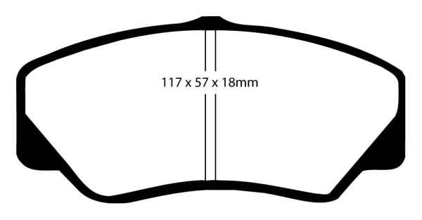 EBC Blackstuff Bremsbeläge DP650 für Ford Transit 4 T 2.5 D vorne