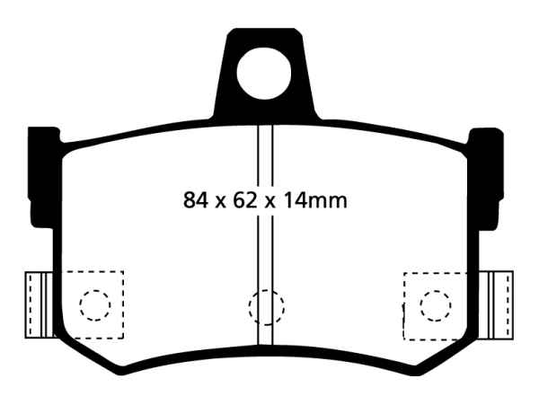 EBC Blackstuff Bremsbeläge DP662/2 für Rover 800  820 2.0i,SI hinten