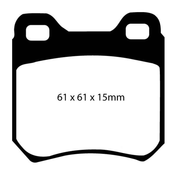 EBC Blackstuff Bremsbeläge DP676 für Opel Omega A 16, 17, 19 2.3 TD Intercooler hinten