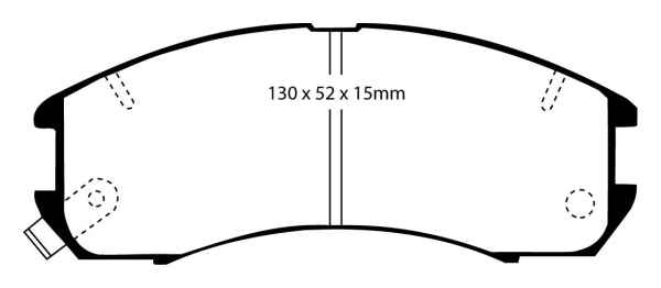 EBC Greenstuff 2000 Bremsbeläge DP2705 für Mazda 626 (3) GV 2.0 16V vorne