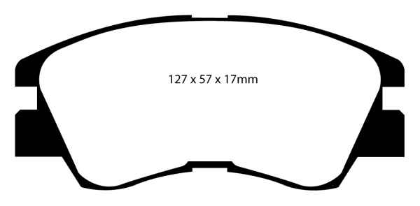 EBC Greenstuff 6000 Bremsbeläge DP6716 für Mitsubishi L 300 (2) P1T  2.0 vorne