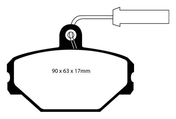 EBC Blackstuff Bremsbeläge DP718 für Lancia Dedra 835 1.6i.e. vorne