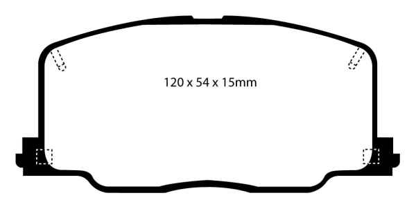EBC Yellowstuff Bremsbeläge DP4725R für Lexus ES F1, F2 250 , 2.5 vorne