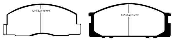 EBC Blackstuff Bremsbeläge DP743 für Toyota Modell F R2, 31 2.0 Super vorne