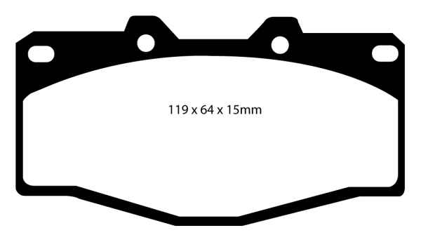 EBC Blackstuff Bremsbeläge DP797 für Toyota Hilux RN6_, RN5_, LN6_, YN6_, YN5_, LN5_ 2.4 D vorne