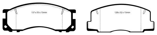 EBC Blackstuff Bremsbeläge DP876 für Toyota Liteace Wagon M2G 1.8 D vorne