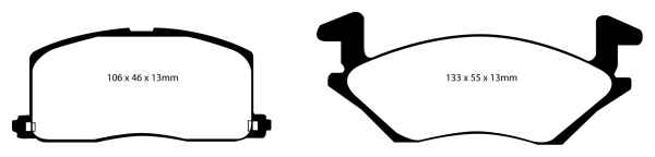 EBC Blackstuff Bremsbeläge DP879 für Toyota Starlet 3 P8 1.3 12V vorne