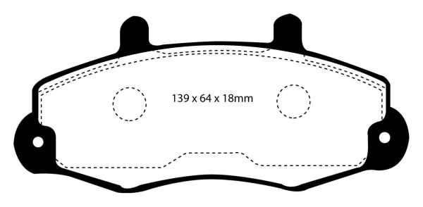 EBC Blackstuff Bremsbeläge DP918 für Ford Transit 4 E_ _ 2.5 TD vorne