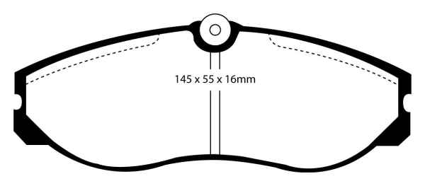 EBC Greenstuff 6000 Bremsbeläge DP6947 für Ford Maverick 1 UDS, UNS 2.4i vorne