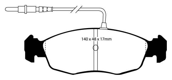 EBC Yellowstuff Bremsbeläge DP4948R für Peugeot 306 7A, 7C, N3, N5 1.6 vorne