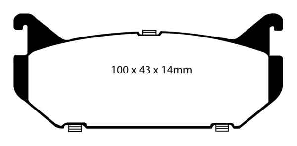 EBC Greenstuff 2000 Bremsbeläge DP2972 für Mazda 626 (4) GE 2.0 D GLX Comprex hinten