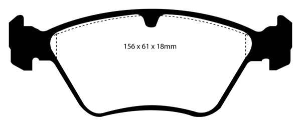 EBC Greenstuff 2000 Bremsbeläge DP2976 für Opel Omega B 21, 22, 23 2.0 16V vorne