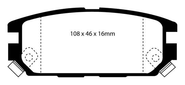 EBC Yellowstuff Bremsbeläge DP4987R für Mitsubishi Space Wagon 3 N5W 2.0 GDI hinten