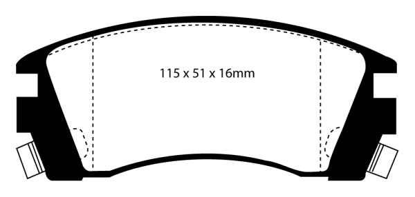 EBC Blackstuff Bremsbeläge DP988 für Nissan Sunny 3 Y10 1.6i 16V vorne