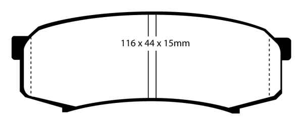 EBC Greenstuff 6000 Bremsbeläge DP6993 für Toyota Land Cruiser J7 2.4 D hinten