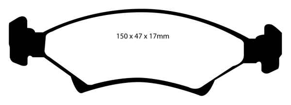 EBC Blackstuff Bremsbeläge DP1001 für Kia Sephia FA 1.6i vorne