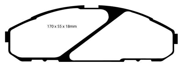 EBC Blackstuff Bremsbeläge DP1020 für Nissan Patrol GR Y60 4.2 Kat vorne