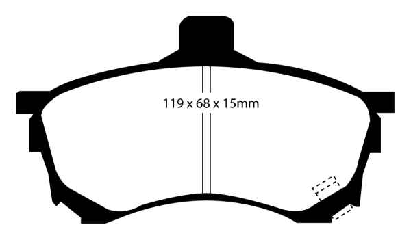 EBC Blackstuff Bremsbeläge DP1039 für Mitsubishi Carisma DA 1.6 vorne