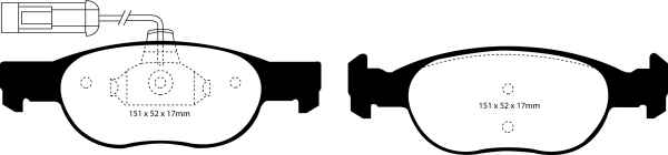 EBC Blackstuff Bremsbeläge DP1059 für Fiat Brava 1 182 1.6 16V vorne