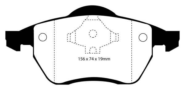 EBC Blackstuff Bremsbeläge DP1074 für Seat Alhambra 7V8, 7V9 2.8 V6 4motion vorne