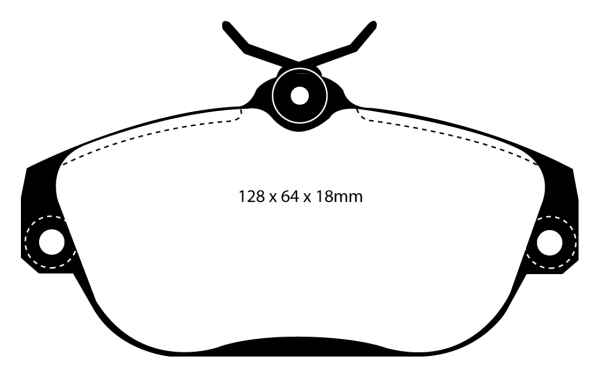EBC Yellowstuff Bremsbeläge DP41095R für Volvo 740 744 2.3 vorne