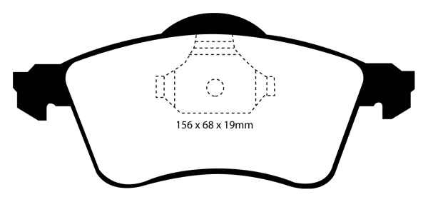 EBC Greenstuff 6000 Bremsbeläge DP61115 für VW Transporter T4 70XB, 70XC, 7DB, 7DW 2.5 vorne