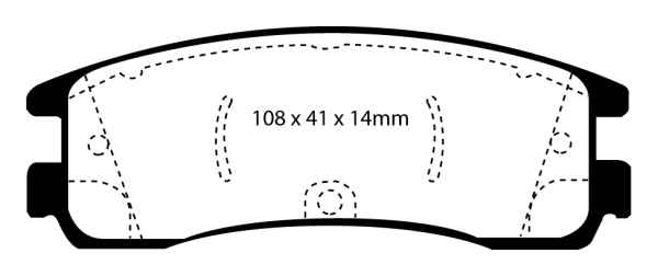 EBC Redstuff Bremsbeläge DP31122C für Pontiac Grand-Am  3.4 hinten