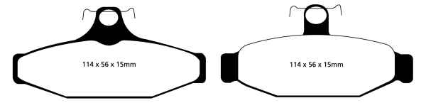 EBC Yellowstuff Bremsbeläge DP41165R für Chevrolet Corvette C4  5.7 hinten