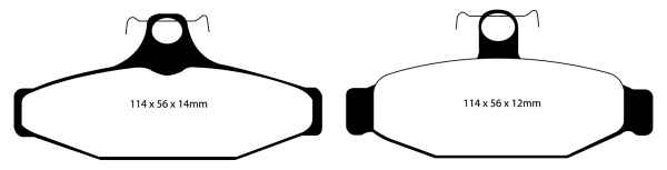 EBC Blackstuff Bremsbeläge DP1167 für Chevrolet Camaro 3  3.1 (J65) hinten