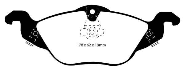 EBC Blackstuff Bremsbeläge DP1184 für Opel Astra G F48, F08 1.8 16V vorne