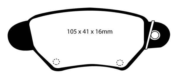 EBC Blackstuff Bremsbeläge DP1186 für Vauxhall Astra Mk 4 2.0 16V Turbo hinten