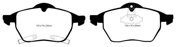 EBC Yellowstuff Bremsbeläge DP41187R für Vauxhall Astra Mk 4 2.0 16V Turbo vorne