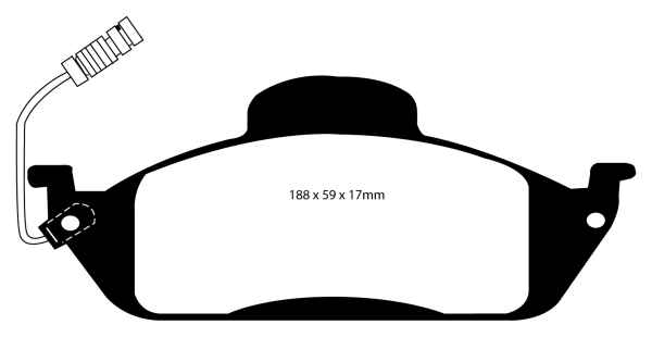 EBC Redstuff Bremsbeläge DP31232C für Mercedes-Benz M-Klasse W163 ML 270 CDI vorne