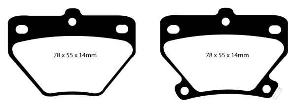 EBC Blackstuff Bremsbeläge DP1326 für Toyota Corolla 8 ZZE12_, NDE12_, ZDE12_ 1.6 VVT-i hinten