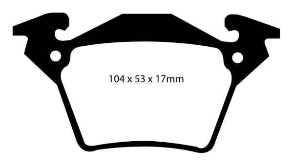 EBC Carbon Bremsbeläge DPC1343 für Mercedes-Benz Vito W638 110 CDI 2.2 hinten