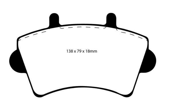 EBC Blackstuff Bremsbeläge DP1386 für Renault Master 2 ED/HD/UD 2.8 dTI vorne