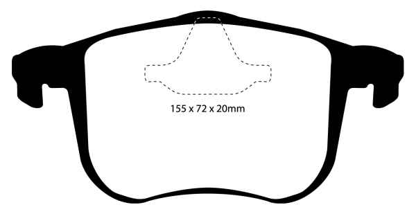 EBC Greenstuff 2000 Bremsbeläge DP21416 für Saab 9-3  2.0 T Bio Power vorne