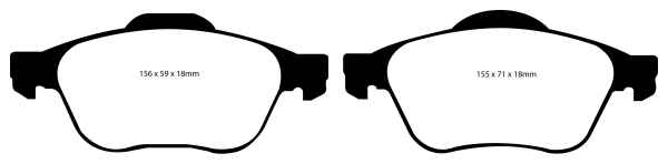 EBC Blackstuff Bremsbeläge DP1421 für Toyota Avensis Verso AC_ 2.0 VVT-i vorne