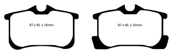 EBC Greenstuff 2000 Bremsbeläge DP21422 für Toyota Corolla 7 Compact E11 1.6 hinten