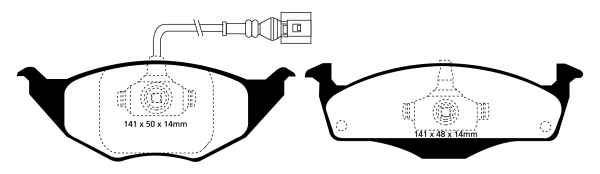 EBC Blackstuff Bremsbeläge DP1432 für Audi A2 8Z0 1.2 TDI vorne
