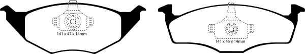 EBC Blackstuff Bremsbeläge DP1433 für VW Lupo 6X1, 6E1 1.2 TDI 3L vorne