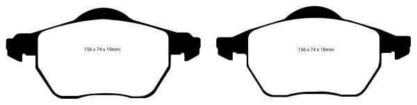 EBC Yellowstuff Bremsbeläge DP41439R für Volvo V70 (1)  2.4 vorne