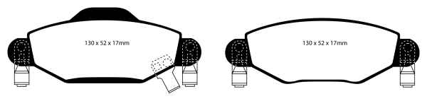 EBC Greenstuff 2000 Bremsbeläge DP21446 für Toyota Yaris 1 SCP1_, NLP1_, NCP1_ 1.4 D-4D vorne