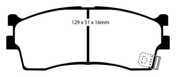 EBC Blackstuff Bremsbeläge DP1475 für Kia Shuma 2 FB 1.8 vorne