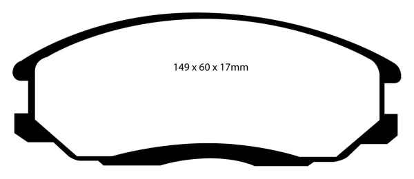 EBC Greenstuff 2000 Bremsbeläge DP21480 für Hyundai Trajet FO 2.7 V6 vorne