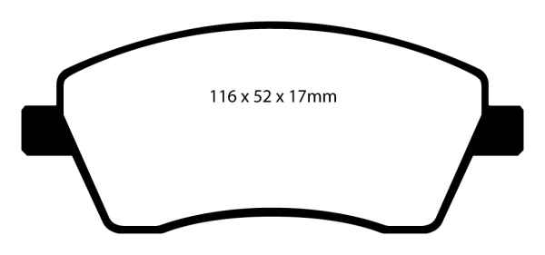 EBC Yellowstuff Bremsbeläge DP41485R für Nissan Note E11 1.5 dCi vorne