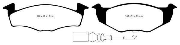 EBC Blackstuff Bremsbeläge DP1498 für Skoda Fabia 6Y2 1.9 TDI vorne