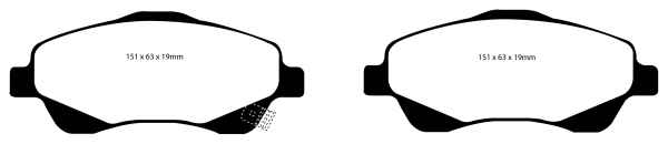 EBC Greenstuff 2000 Bremsbeläge DP21499 für Toyota Avensis 2 T25 2.0 D-4D vorne