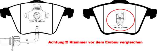 EBC Yellowstuff Bremsbeläge DP41510R für Audi A6 4B, C5 2.8 vorne