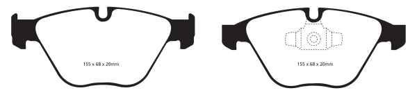 EBC Redstuff Bremsbeläge DP31512C für BMW 3 E92 325xi vorne